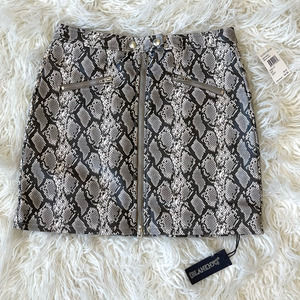 BLANKYC Faux Leather Snakeskin Miniskirt Size 27"